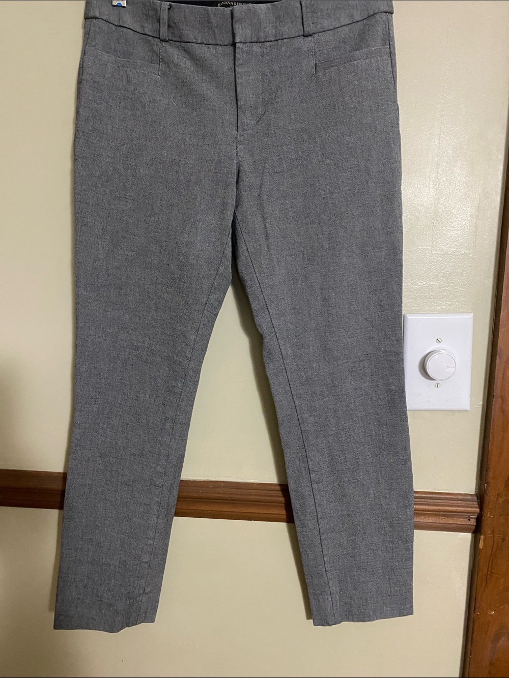 Banana Republic Gray Cropped Slim Ankle Pants Sloan